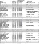 Fahrplan des Poesie-Sonderzuges Fahrplan des Poesie-Sonderzuges