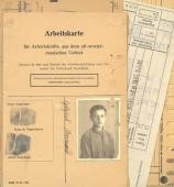 Arbeitskarte des Zwangsarbeiters Wasilij Wasiljewitsch Suworow (*11.08.1926) (Amt für Öffentliche Ordnung Entnazifizierung Hauptkartei, 17: Fremdarbeiter (Einzelfallakten, Russland), Karton 51 Mappe 162) Arbeitskarte des Zwangsarbeiters Wasilij Wasiljewitsch Suworow (*11.08.1926) (Amt für Öffentliche Ordnung Entnazifizierung Hauptkartei, 17: Fremdarbeiter (Einzelfallakten, Russland), Karton 51 Mappe 162)