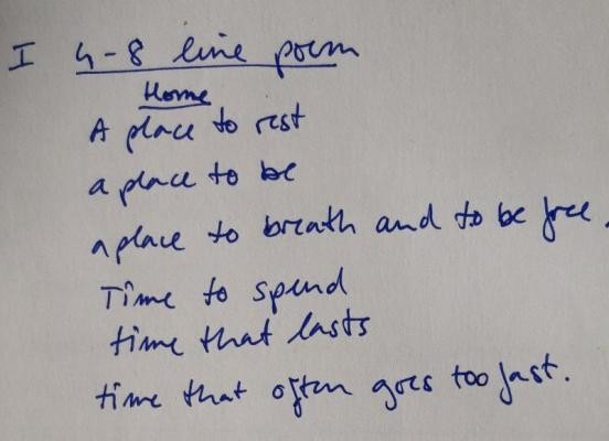 Ergebnis auf Englisch: Gedicht im Storytelling-Testseminar der PH. (Foto:IvZadow)