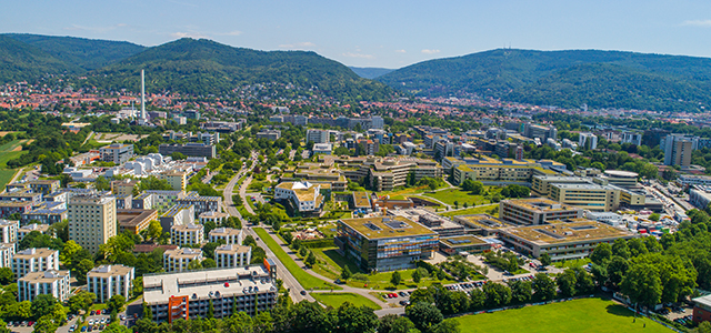 Im Neuenheimer Feld von oben. (Foto: Venus) Im Neuenheimer Feld von oben.