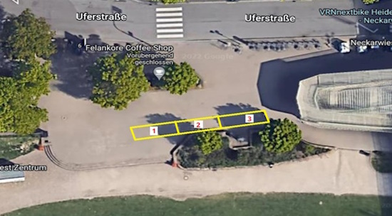 Uferstraße von oben