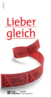 Titelseite Lieber gleich - Informations-Flyer zum Angebot des Amtes für Chancengleichheit