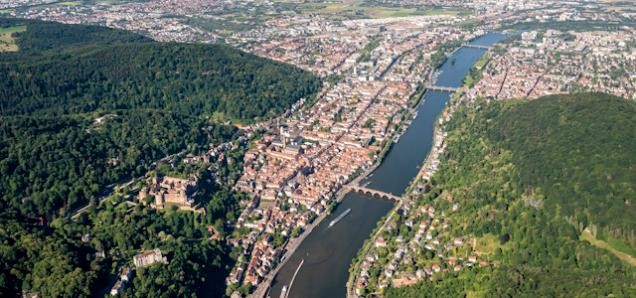 Luftaufnahme von Heidelberg