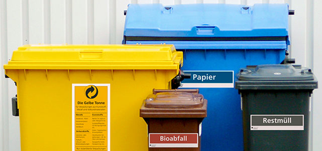 Abfallbehälter in verschiedenen Größen (Foto: Stadt Heidelberg)